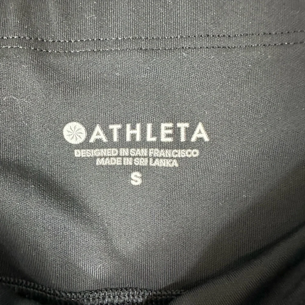 Athleta All In High Rise Mesh 7/8 Tight Leggings Black SZ S